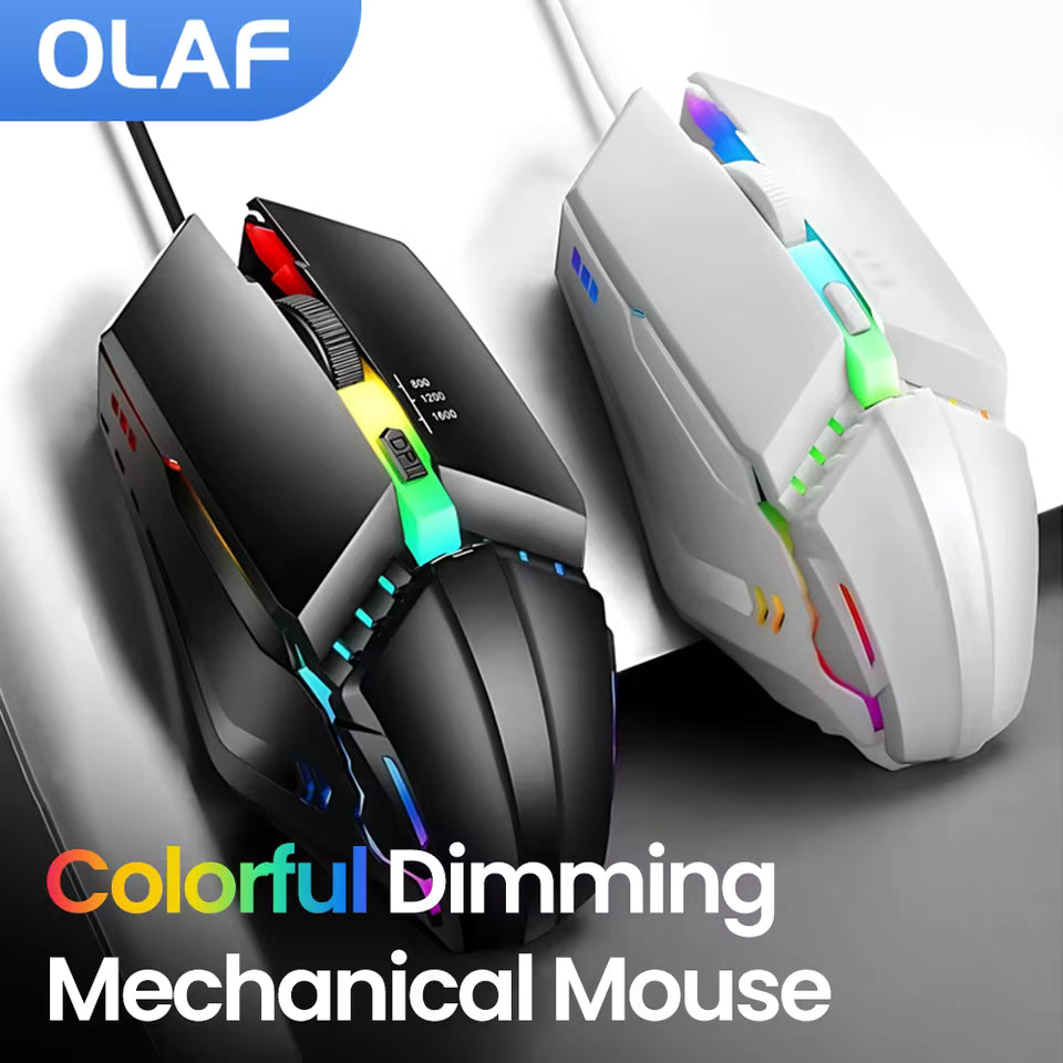 USB Wired Mouse LED Luminous Backlit USB Wired Gaming Mouse for Deskto ...